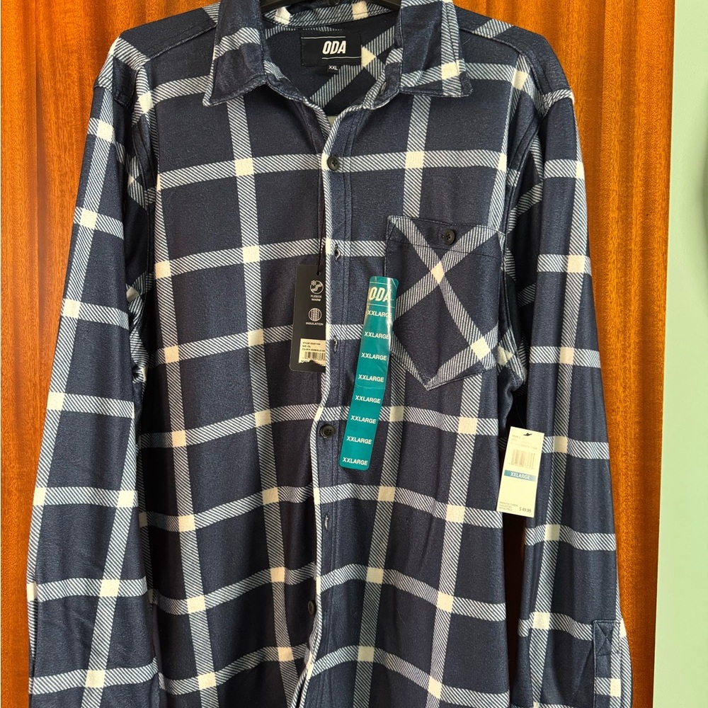 Men's Navy Checkered Shirt